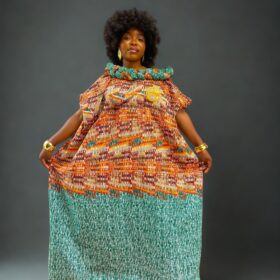 OPULENCE Braided Neckline Boubou